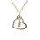 Cubic Zirconia Heart Necklace with Initial Pendant, 2