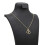 Cubic Zirconia Heart Necklace with Initial Pendant, 4
