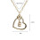 Cubic Zirconia Heart Necklace with Initial Pendant, 5
