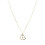 Cubic Zirconia Heart Necklace with Initial Pendant, 7