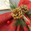 Christmas pine and nut ornaments with glitter bowknot, 6