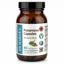 DR WAKDE'S Punarnava Capsules (Boerhavia diffusa) - 60 Veg Caps |Kidney & Urinary Tract Health Support| Vegan, Plant-Based