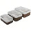 Set of 3 Woven Bamboo Storage Baskets Rectangular for Bathroom Closet Laundry 1