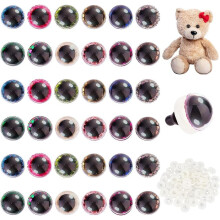 Plastic Safety Eyes 72 Sets 12 Colors with Scale Disc and