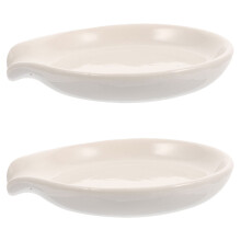 Ceramic spoon rest for kitchen 2 pcs