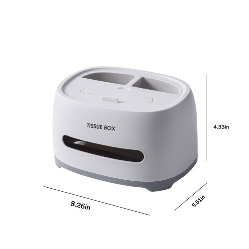 Porte-boîte à mouchoirs avec rangement et support pour téléphone 2