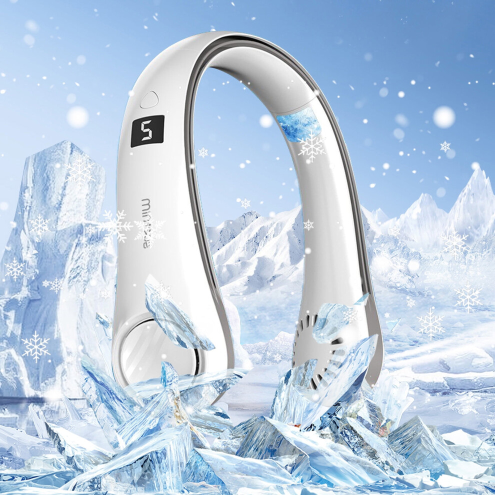 Bladeless Wearable Neck Fan With 5 Speeds And Usb 9336866880434
