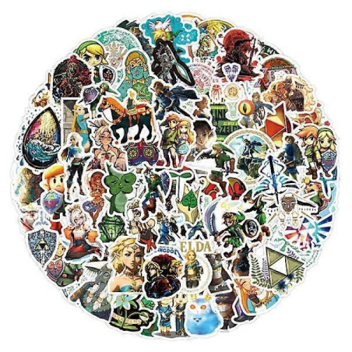 120 Pcs Zelda Kingdom Tears Doodle Waterproof Stickers