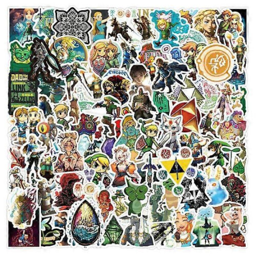 120 Pcs Zelda Kingdom Tears Doodle Waterproof Stickers 2