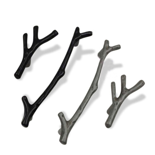 Metallic Tree Branch Wardrobe Door Handle 1 Piece 2