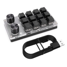 Jixopn 12-key mechanical keyboard red switches Bluetooth