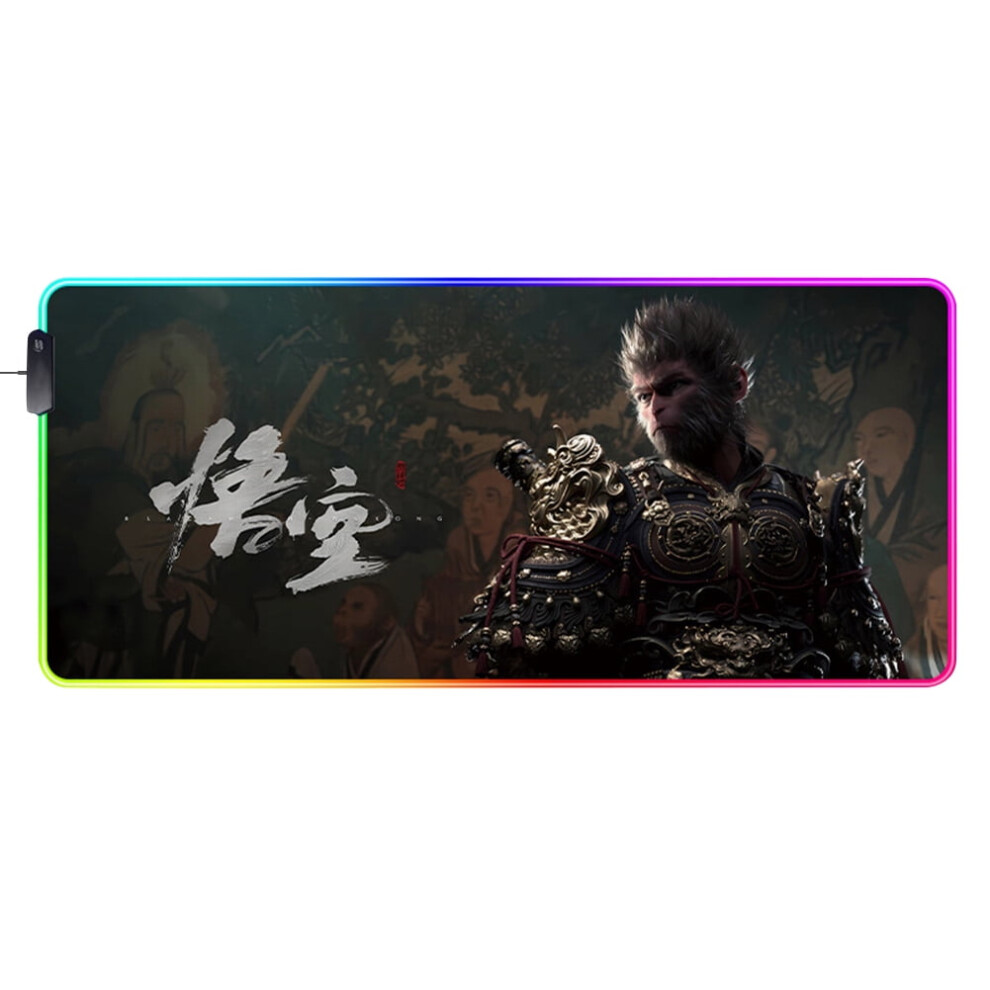 Myth Wukong Rgb Mouse And Keyboard Mat 900X400mm Black 917087650304