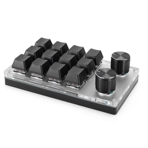 Jixopn 12-key mechanical keyboard red switches Bluetooth 1