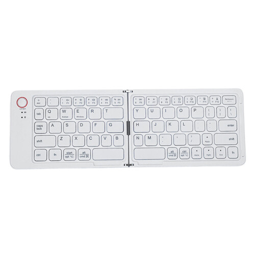Foldable Wireless Keyboard Bluetooth White 1