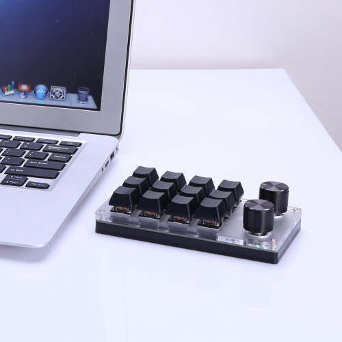 Jixopn 12-key mechanical keyboard red switches Bluetooth 2