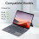 Jixopn Backlit Slim Wireless Keypad Bluetooth RGB 7-color 6