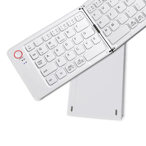 Foldable Wireless Keyboard Bluetooth White 2