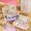 Canvas pencil bag with handle and mesh pockets 2