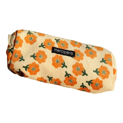 Retro Polyester Pencil Bag Compact Multifunctional 1