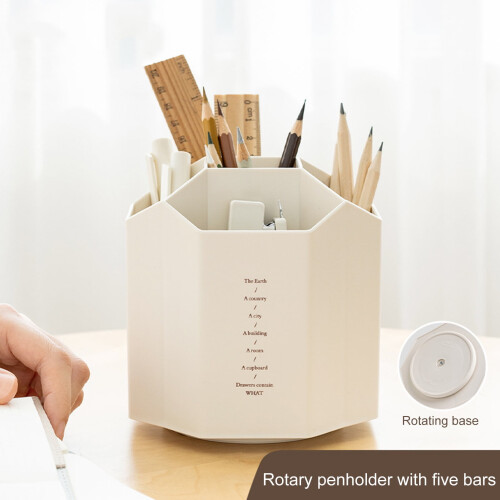 Pen Holder Rotatable Large Capacity Plastic 1 Pack 1