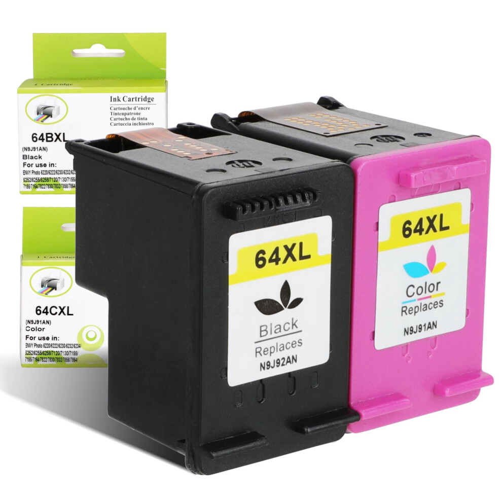 Hp 64XL Ink Cartridge Replacement 2-Pack Black 917087655460