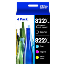 Cartucho de tinta de repuesto Epson 822 822XL T822 de alto rendimiento para usar con EPSON Workforce Pro WF-3820WF-4820WF-4830WF-4834