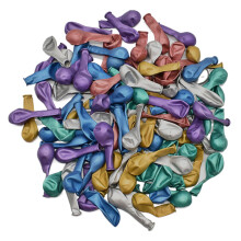 Hesroicy Lot de 50 ballons en latex métallisé de 12,5 cm (5 pouces) - Multicolores brillants, plus épais, étanches, anti-éclatement et