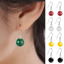 Hesroicy Geometric Faux Crystal Dangle Earrings1Pair
