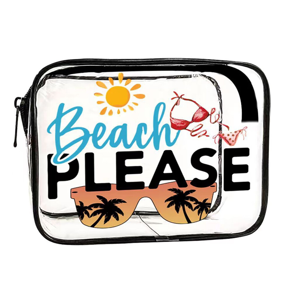 Transparent PVC portable makeup bag
