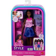 Barbie Easy to Dress Dolls Assortment Featuring Easy to Dress, Snap on Fashions, Fashion Dolls with Brunette Brushable Hair