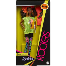 Barbie Signature Doll, and the Rockers Collectible Repro Deedee Doll, 40th Anniversary of 1986 Line, Doll Stand and Displayable Packaging