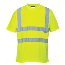 Portwest S478 Hi-Vis Short Sleeve T-Shirt Moisture Wicking Reflective Knit