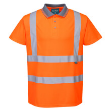 Portwest RT22 Hi-Vis Short Sleeve Polo Shirt Breathable Mesh Reflective