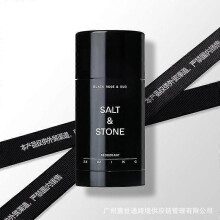 (1PC) Salt # Stone Unisex Black Oud Extra_Strength Aluminum-Free Deodorant # Black