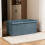 Collapsible Storage Ottoman Bench Velvet Quilted Foldable 76x38x38cm 1