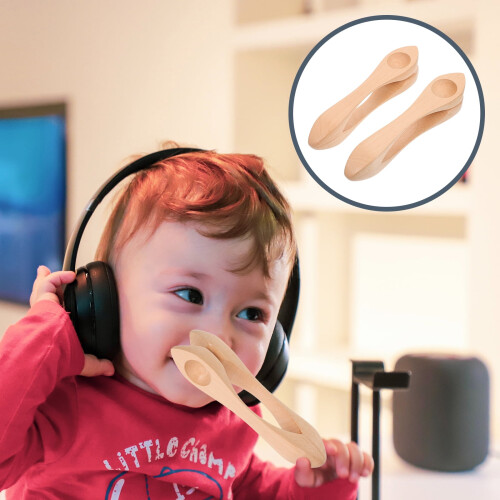 Wooden Musical Spoons Percussion Toy for Kids 2 pcs 2