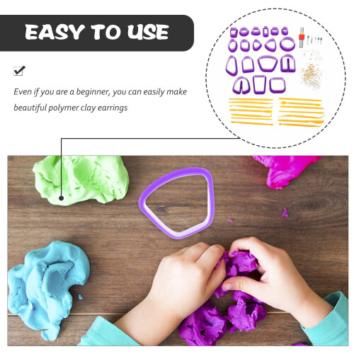 Earring Making Tools Plastic DIY Clay Cutters Set 2