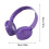 Bluetooth-hovedtelefoner med lilla ledning og gaming-headset 3