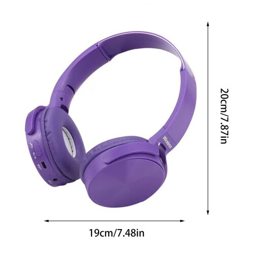 Bluetooth-hovedtelefoner med lilla ledning og gaming-headset 2