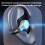 Jacenvly bone conduction earphones black wireless Bluetooth 7
