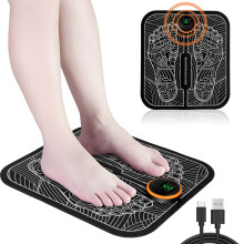 EMS Foot Massager for Pain Relief & Circulation, 8 Modes & 19 Intensity Levels, Foldable Portable Muscle Stimulator for Feet, Legs & Calf Relaxation