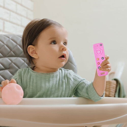 Silicone baby teething toy remote control shape 3-12 months 1