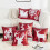 Christmas Pillow Red Snowflake Deer Design Double-Sided 2