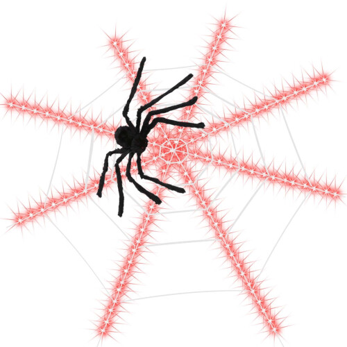 Halloweendekoration LED-skräckwebblampa 3,6 meter inomhus 1