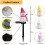 Solar-Schneemann-Gartenleuchte, warmweiße LED, 1 Stück 3