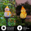 Solcelledrevne snemands jordstiklamper orange 3