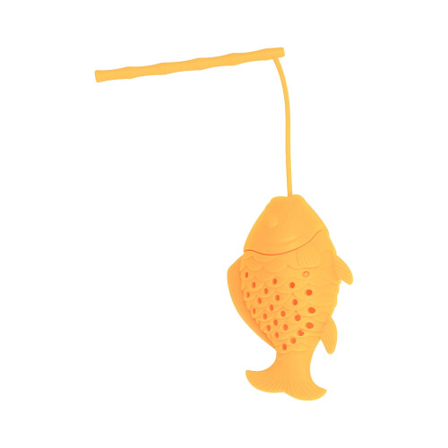 Silicone Fish-Shaped Tea Strainer with Handle and Lanyard