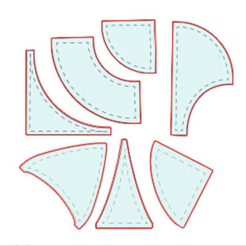 7PCS Table Flag Quilting Ruler Kit Patchwork Ruler Quilting Tools Acrylic Quilting Templates Home DIY  Reusable