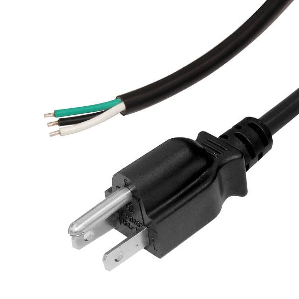 Line Cord Sjtoow 3/14 Awg 8 Ft Round Open End 5-15P Black 917087673976