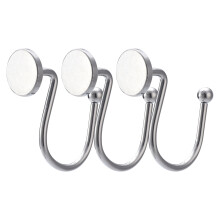Shower Curtain Hook Black Rust-Proof Modern 12 Pack
